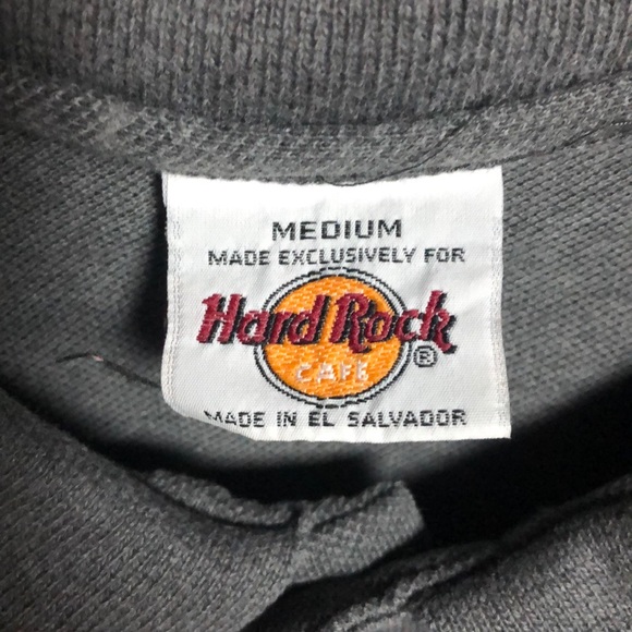 Hard Rock Cafe Gray Polo Shirt Mens Medium - Picture 4 of 4